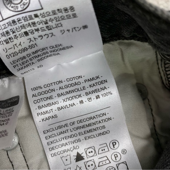 Levi’s Premium Original 501 Button Fly Jean Shorts Raw Hem Denim Size 27 - Picture 16 of 16